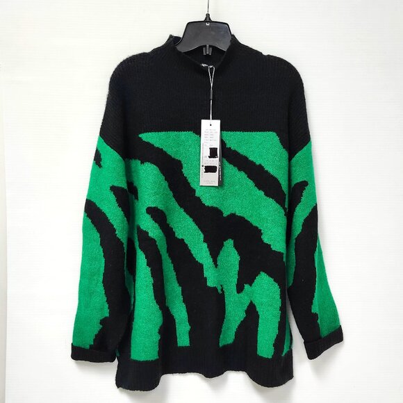 Marc Aurel Women's Black/Green Pullover Sweater Size 6 & 8 - Picture 1 of 8